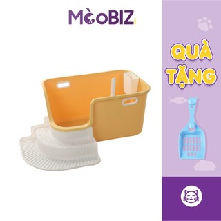 Thau cát mèo | nhà vệ sinh mèo - có kèm bậc thang chống văng cát size cực lớn