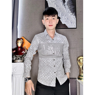 Sơ Mi Kaki Hoạ Tiết