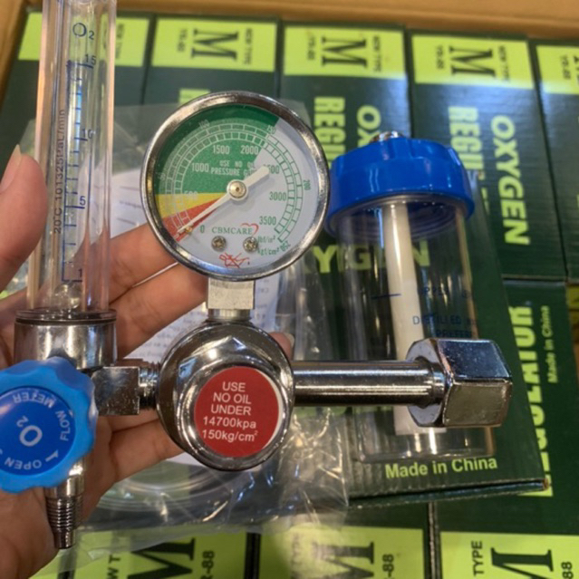 Đồng hồ oxy y tế đo áp suất bình khí Regulator YR-88
