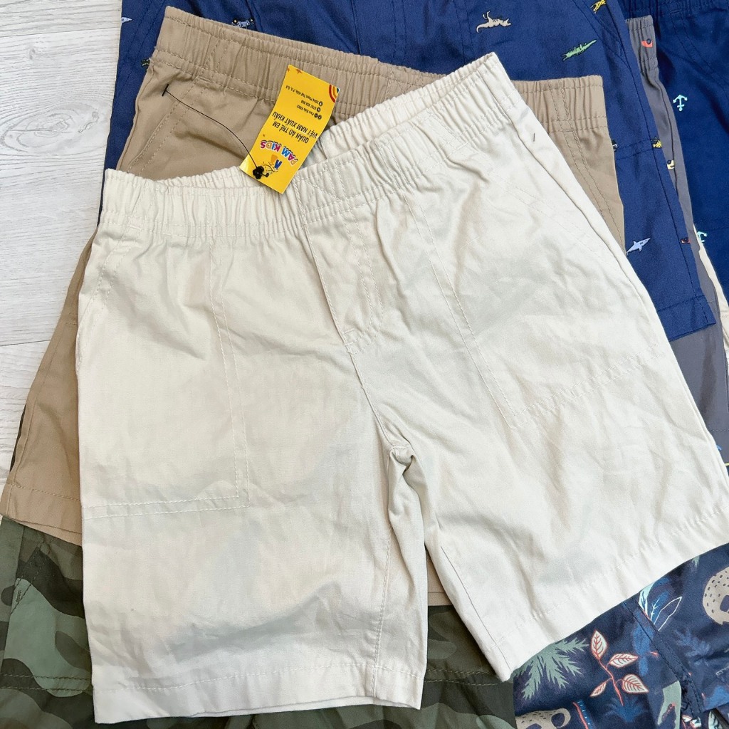 P272 Quần short kaki mềm 100% cotton hàng VNXK c@rter dư xịn size 12m-5T