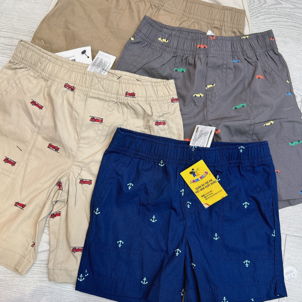 P272 Quần short kaki mềm 100% cotton hàng VNXK c@rter dư xịn size 12m-5T