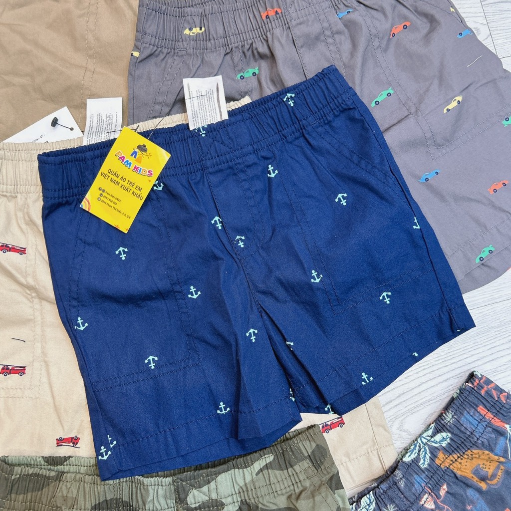 P272 Quần short kaki mềm 100% cotton hàng VNXK c@rter dư xịn size 12m-5T
