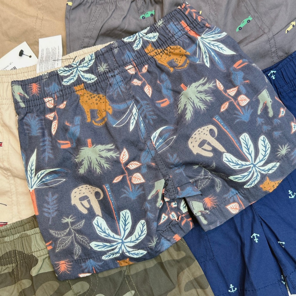 P272 Quần short kaki mềm 100% cotton hàng VNXK c@rter dư xịn size 12m-5T