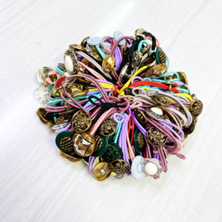 Set 100 dây buộc tóc gắn charm giá rẻ nhất