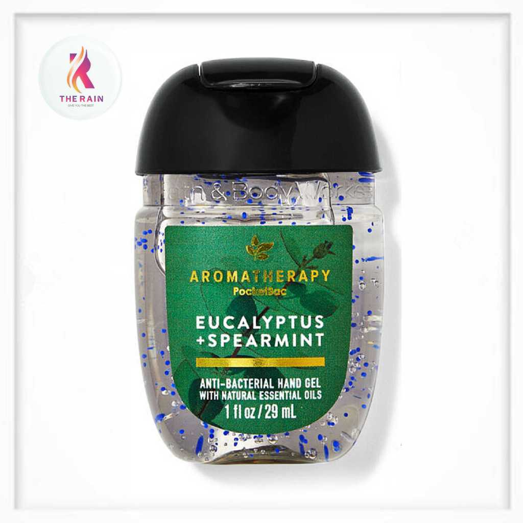 Gel rửa tay khô thư giãn Bath & Body Works Aromatherapy Stress Relief Eucalyptus + Spearmint 29ml