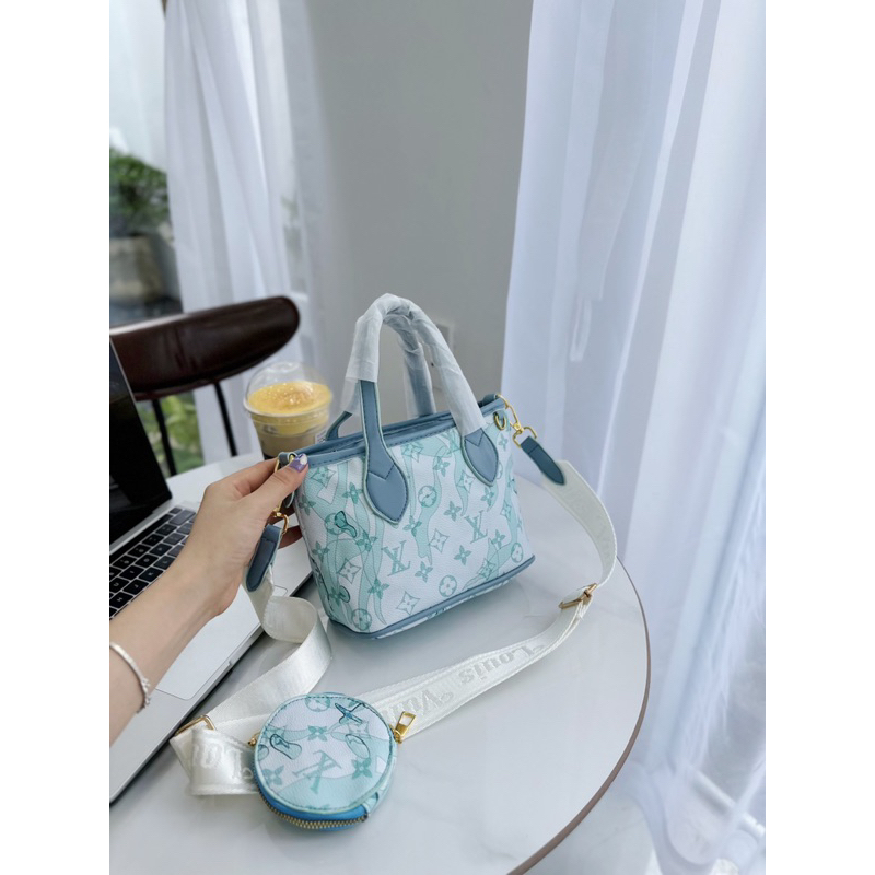 Túi LV set 2 món kèm ví sang xịn đầy đủ 3 màu
