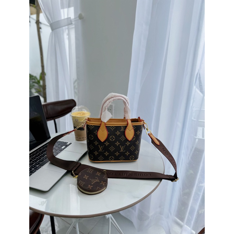 Túi LV set 2 món kèm ví sang xịn đầy đủ 3 màu