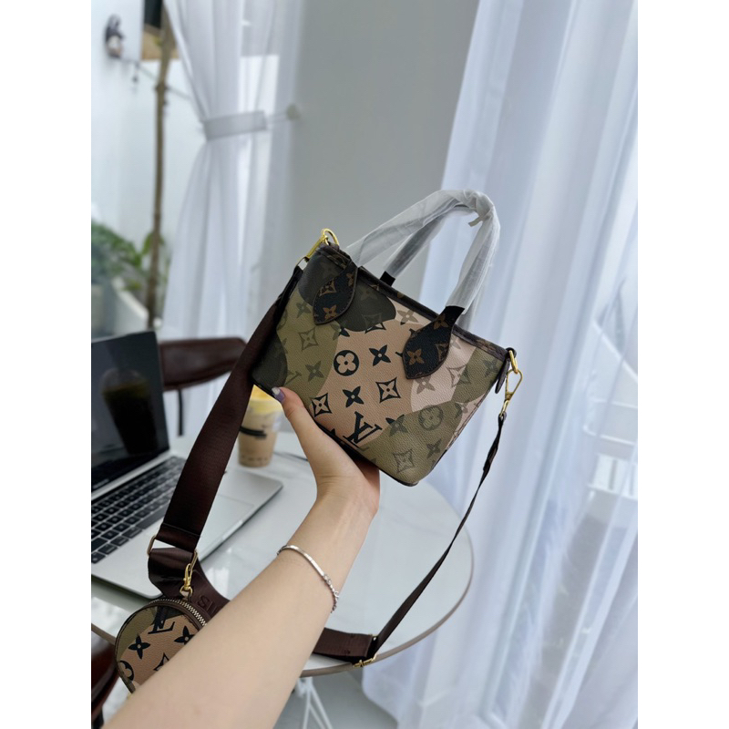 Túi LV set 2 món kèm ví sang xịn đầy đủ 3 màu