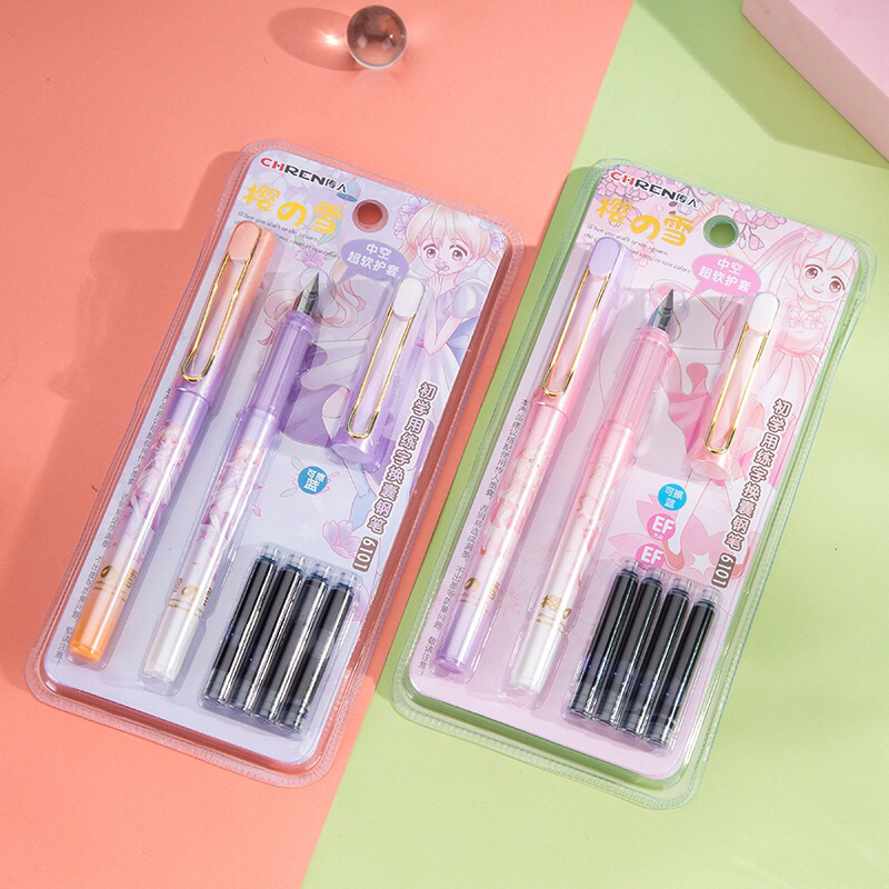 Combo 2 Bút mực máy kèm 4 đầu thay