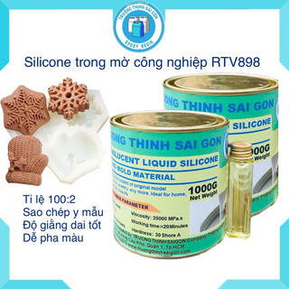 Silicone Trong Mờ Công Nghiệp RTV 898 Bộ 1 KG Làm Khuôn - Trường Thịnh Sài Gòn