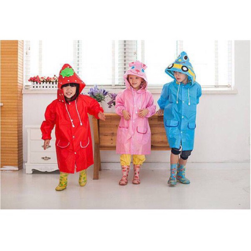 Áo mưa kiểu dáng động vật đa sắc màu đáng yêu dành cho bé