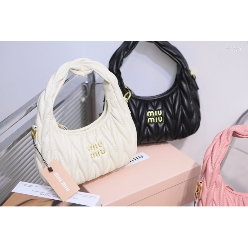 Túi Miu quai tròn liền kèm dây đeo chéo full box sz20