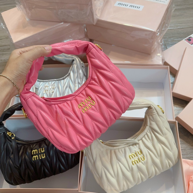 Túi Miu quai tròn liền kèm dây đeo chéo full box sz20