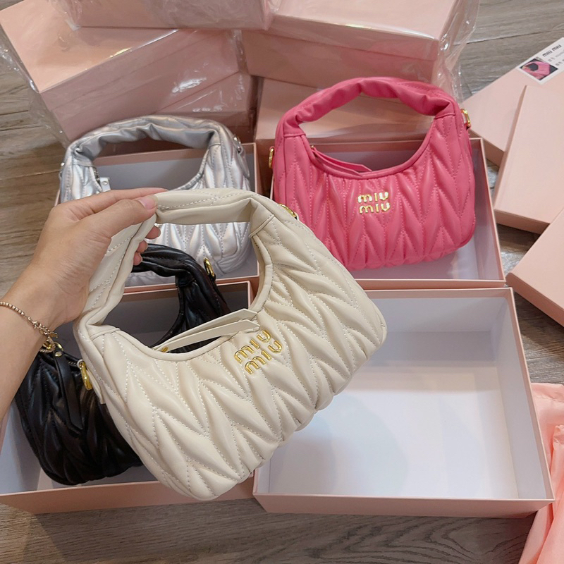 Túi Miu quai tròn liền kèm dây đeo chéo full box sz20
