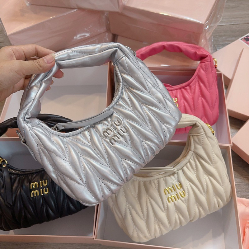 Túi Miu quai tròn liền kèm dây đeo chéo full box sz20