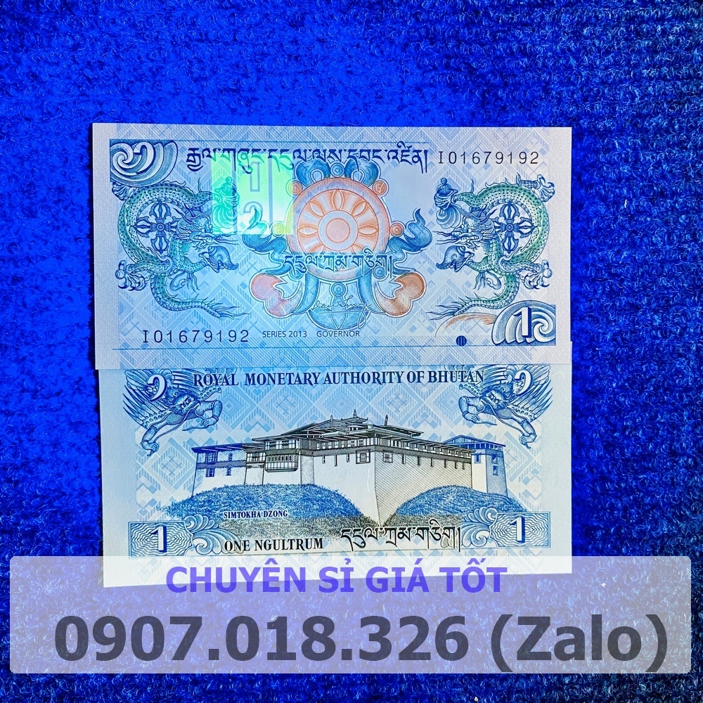 01 tờ tiền Bhutan hình con Rồng lì xì Tết 2024 giá tốt