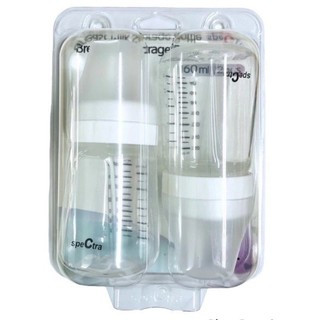 (Made in Korea) 2 - 4 BÌNH TRỮ SỮA PP CỔ RỘNG CAO CẤP SPECTRA 160ML