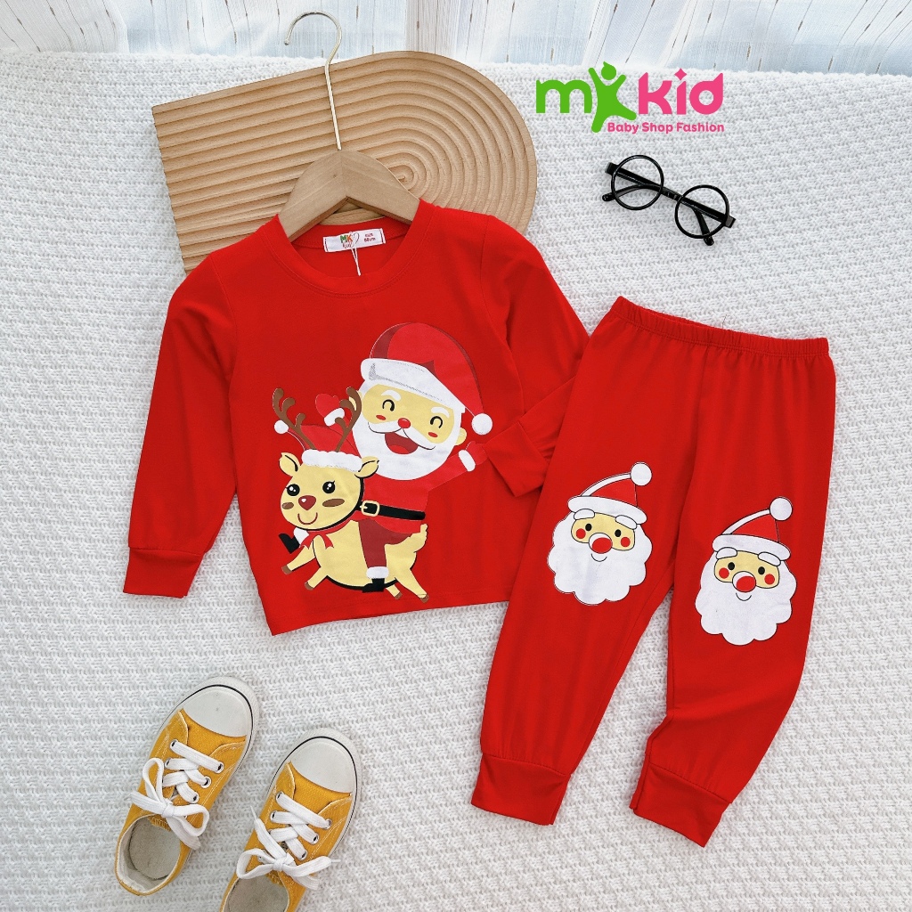 Đồ Giáng Sinh Cho Bé 8-30KG 💖 Bộ NOEL Cho Bé Trai Bé Gái 💖 Chất Thun Lạnh Co Giãn tốt Thoải Mái cho bé