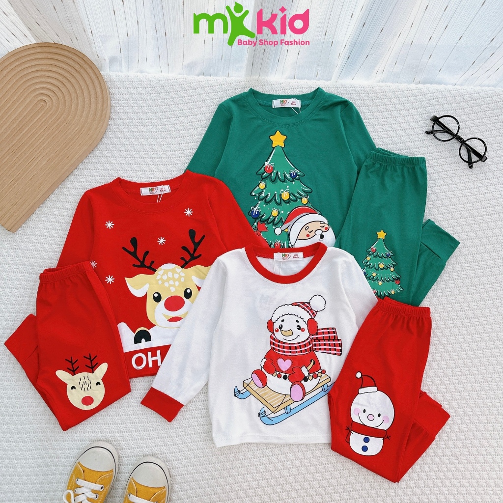 Đồ Giáng Sinh Cho Bé 8-30KG 💖 Bộ NOEL Cho Bé Trai Bé Gái 💖 Chất Thun Lạnh Co Giãn tốt Thoải Mái cho bé