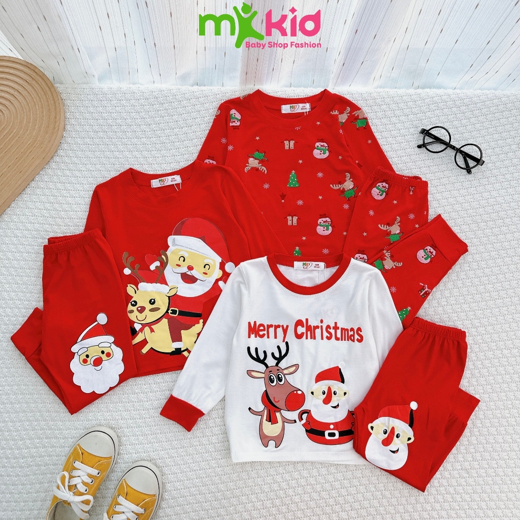 Đồ Giáng Sinh Cho Bé 8-30KG 💖 Bộ NOEL Cho Bé Trai Bé Gái 💖 Chất Thun Lạnh Co Giãn tốt Thoải Mái cho bé