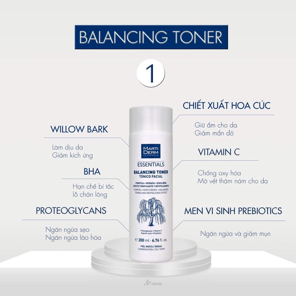 Nước cân bằng da Essentials Balancing Toner 200ml
