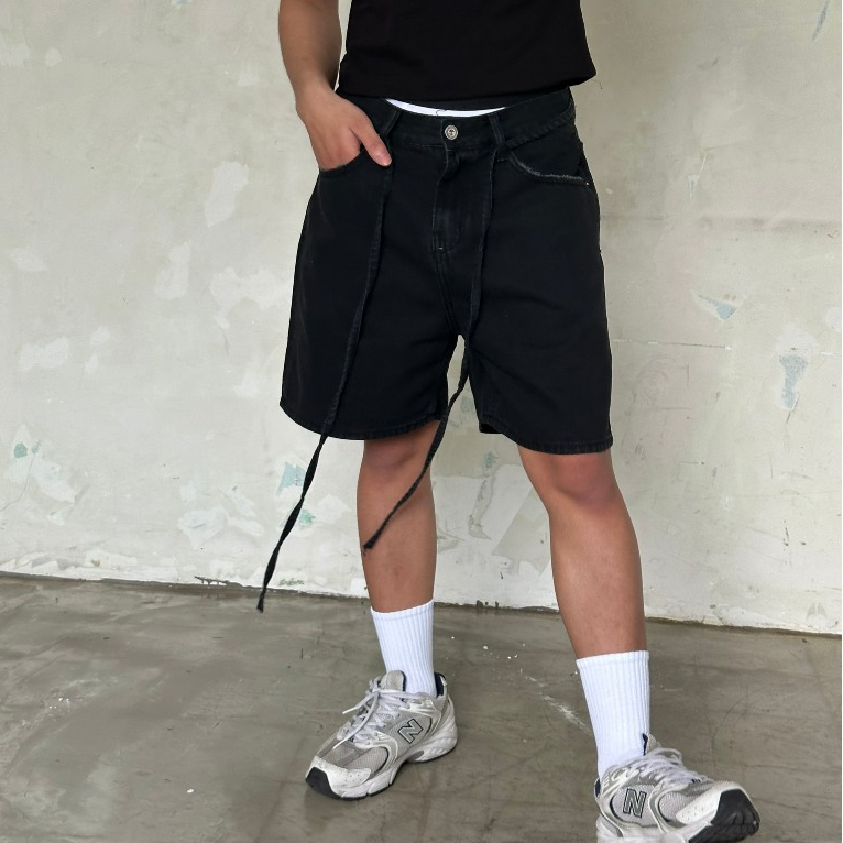 Quần DENIM SHORT - BLACK  - chính hãng THBBRAND