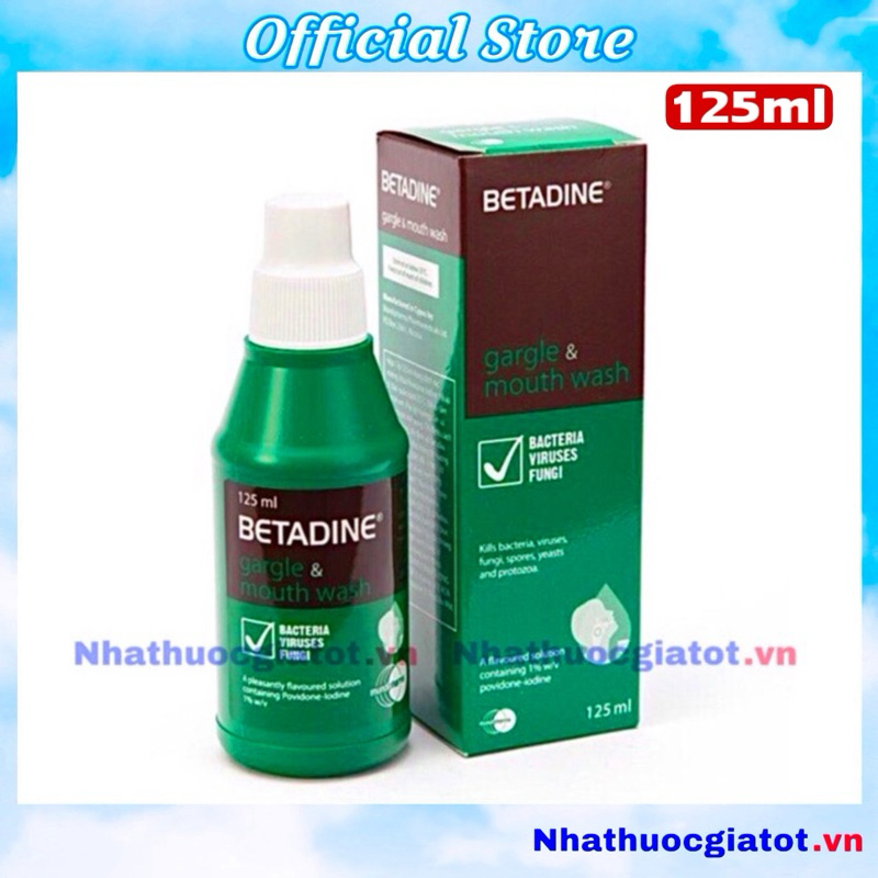 DUNG DỊCH SÚC MIỆNG BETADINE LỌ 125ML
