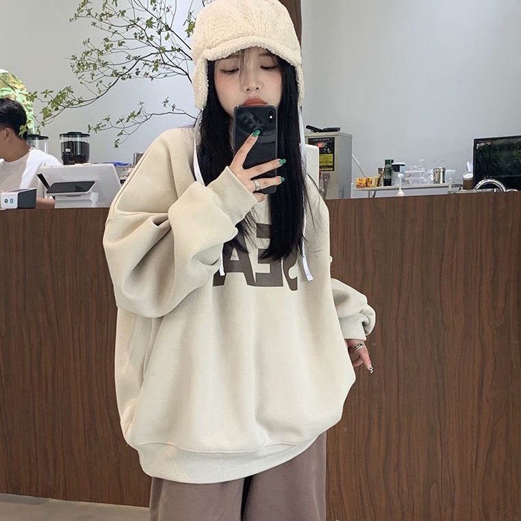 Áo sweater form rộng dáng dài chùm mông SEA nỉ bông KIMII SW202 P3K7