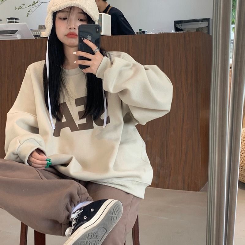 Áo sweater form rộng dáng dài chùm mông SEA nỉ bông KIMII SW202 P3K7