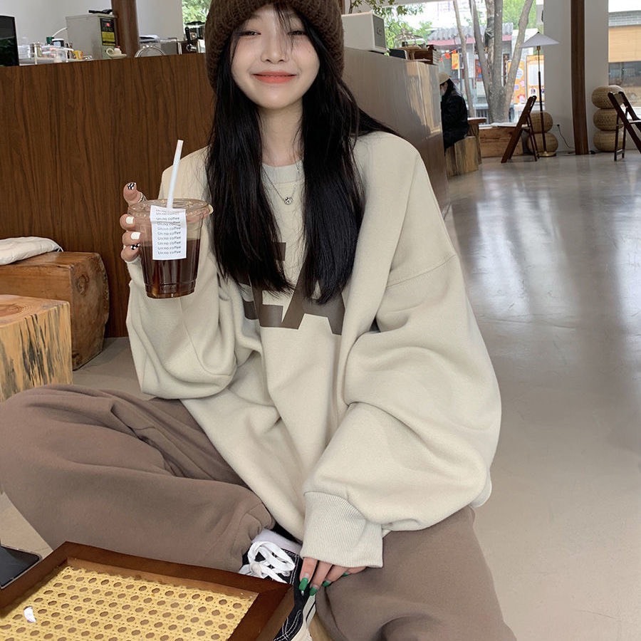 Áo sweater form rộng dáng dài chùm mông SEA nỉ bông KIMII SW202 P3K7