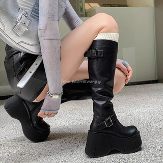 [HÀNG SẴN LOẠI 1 ] Pu Giày Bốt Cổ Cao Thời Trang Dành Cho Nữ  loại 1