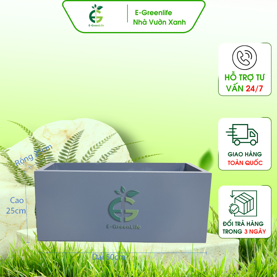 Chậu Composite Trơn Trồng Cây Hoa