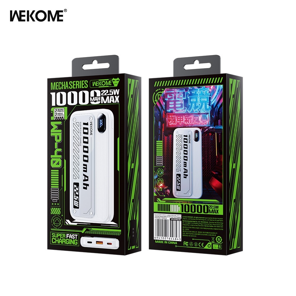 Sạc dự phòng 22.5W WEKOME dung lượng 10000mAh 20000mAh chống cháy nổ cho iPhone samsung xiaomi