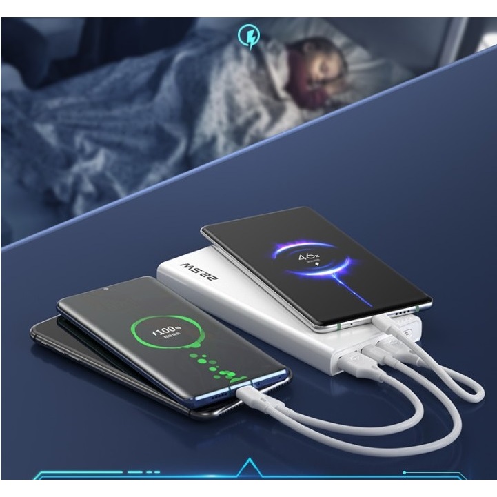 Sạc dự phòng 22.5W chính hãng Wekome dung lượng 10000mAh 20000mAh màn LED hiển thị cho iPhone samsung