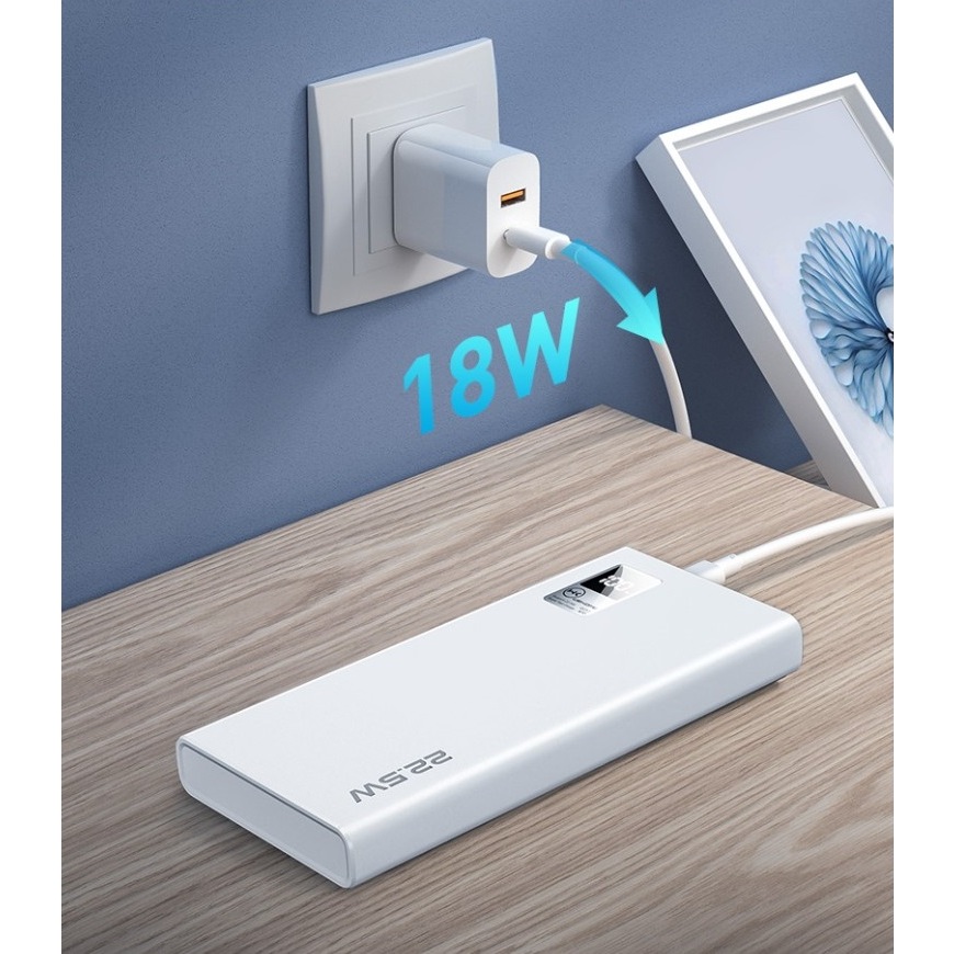 Sạc dự phòng 22.5W chính hãng Wekome dung lượng 10000mAh 20000mAh màn LED hiển thị cho iPhone samsung