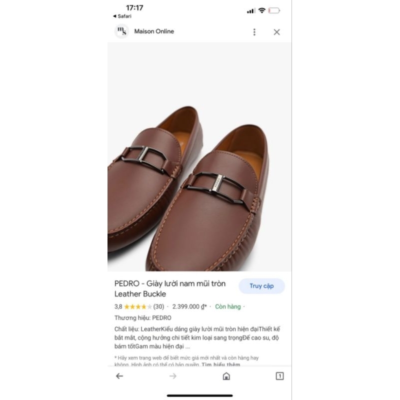 Giày Mọi Nam P*edro