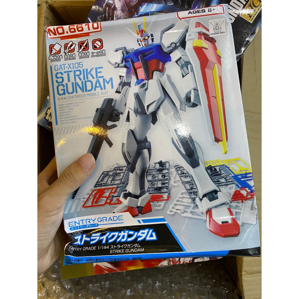 Mô hình Gundam EG RX-78-2 1/144 Entry Grade, robot lắp ráp EG RX78-2, đồ chơi trẻ em