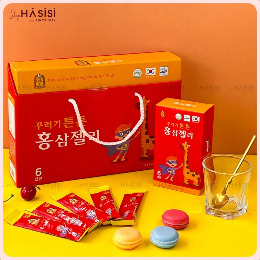 Thạch Hồng Sâm Trẻ Em Hàn Quốc KOREA RED GINSENG - Jelly For Kids 15g x30