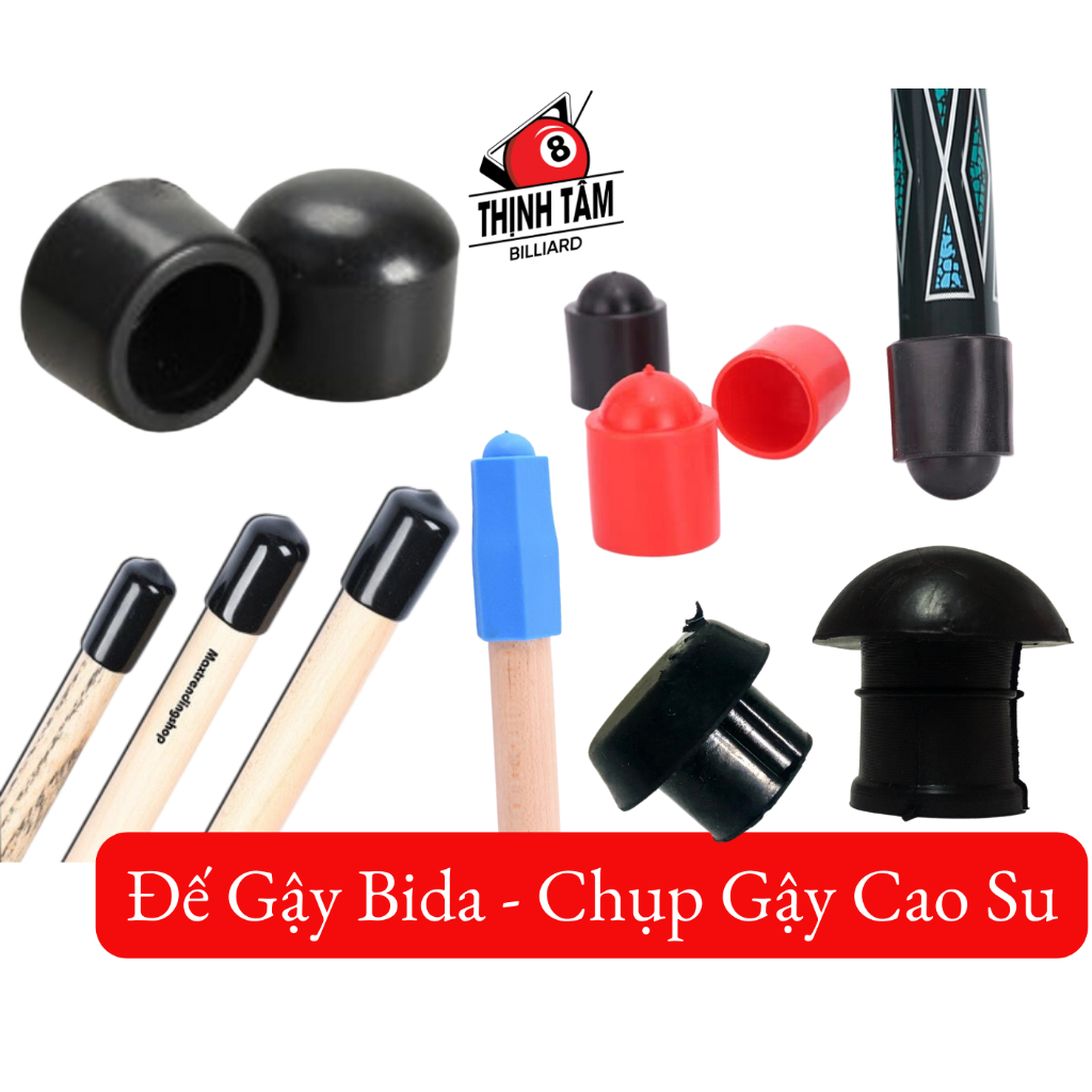 10 Vỏ Cao Su, Đệm Cao Su, Đế Cao Su Chất Lượng Cao Bọc Đầu Cơ Bida Bi-A [ SET 10 Đệm CAO SU ]