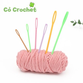 Kim Khâu Len Nhựa Lỗ To Dài 5-9cm dùng may giấu các sợi len có kích thước vừa và to