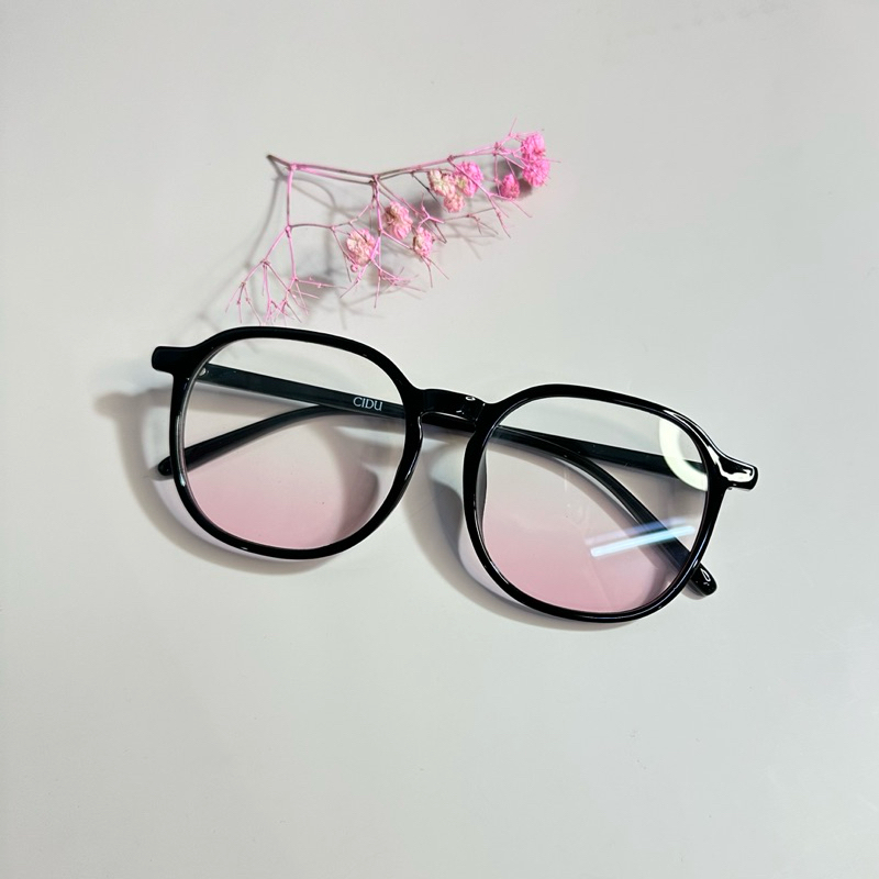 Kính Thời Trang Mắt Tròn Gọng Đen Cidu Mk32