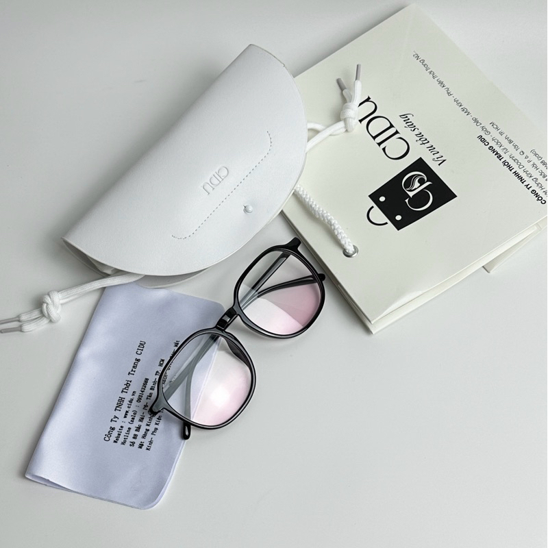 Kính Thời Trang Mắt Tròn Gọng Đen Cidu Mk32