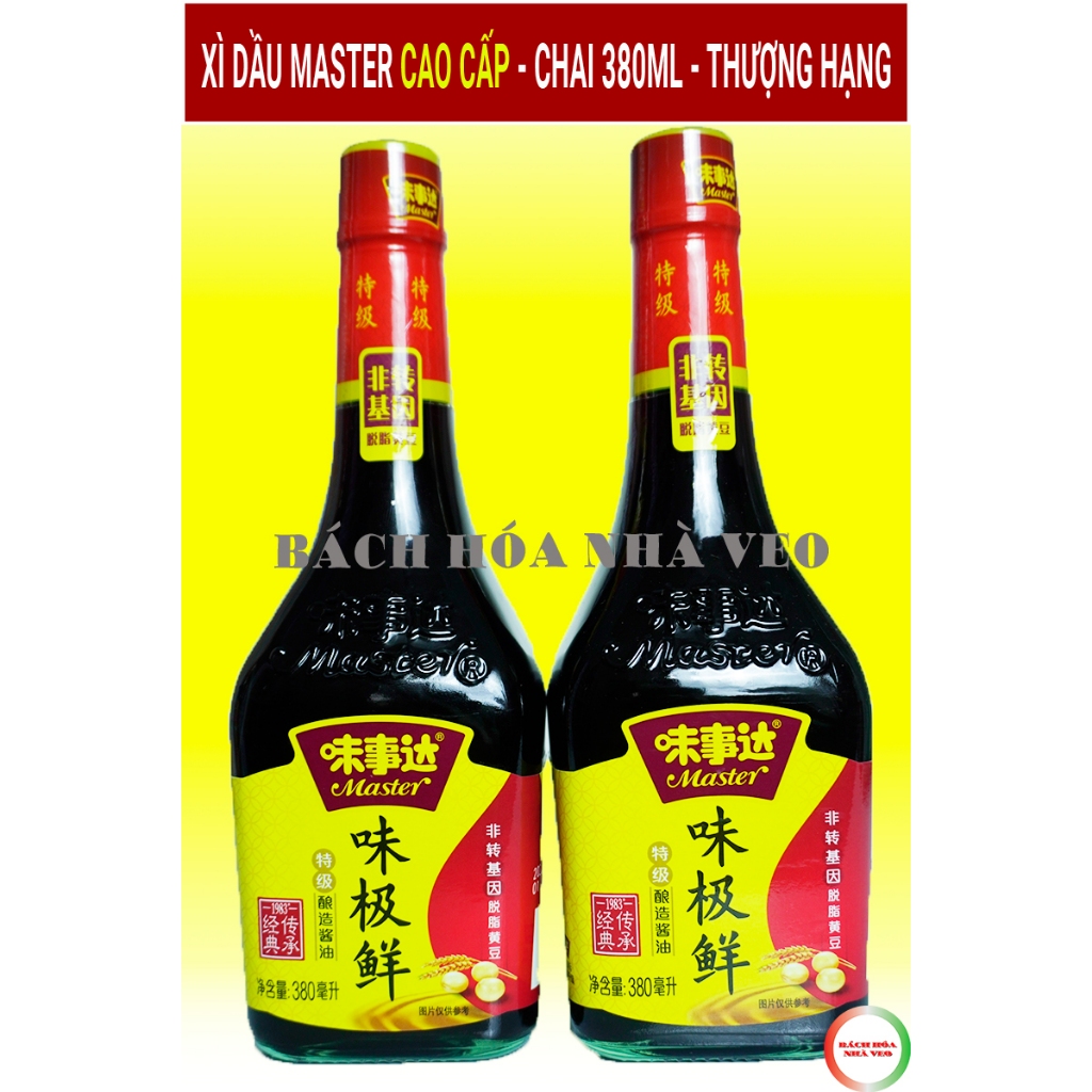 Xì Dầu Master Cao Cấp, Chai 380ml Thơm Ngon, Thượng Hạng