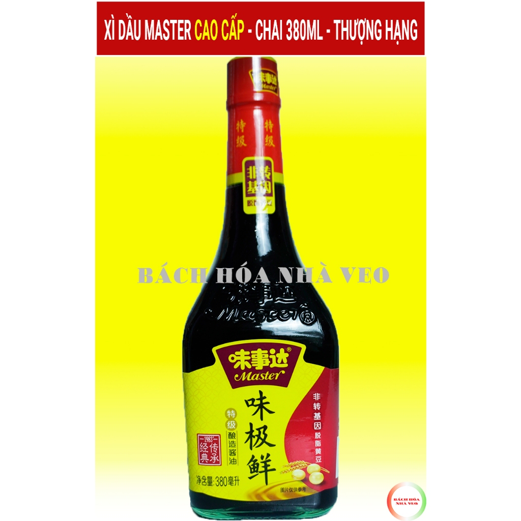Xì Dầu Master Cao Cấp, Chai 380ml Thơm Ngon, Thượng Hạng