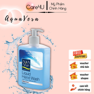 [Mua 2 tặng 1 tăm răng care4u] Nước rửa tay diệt khuẩn nhiều dưỡng chất Aquavera 500ml