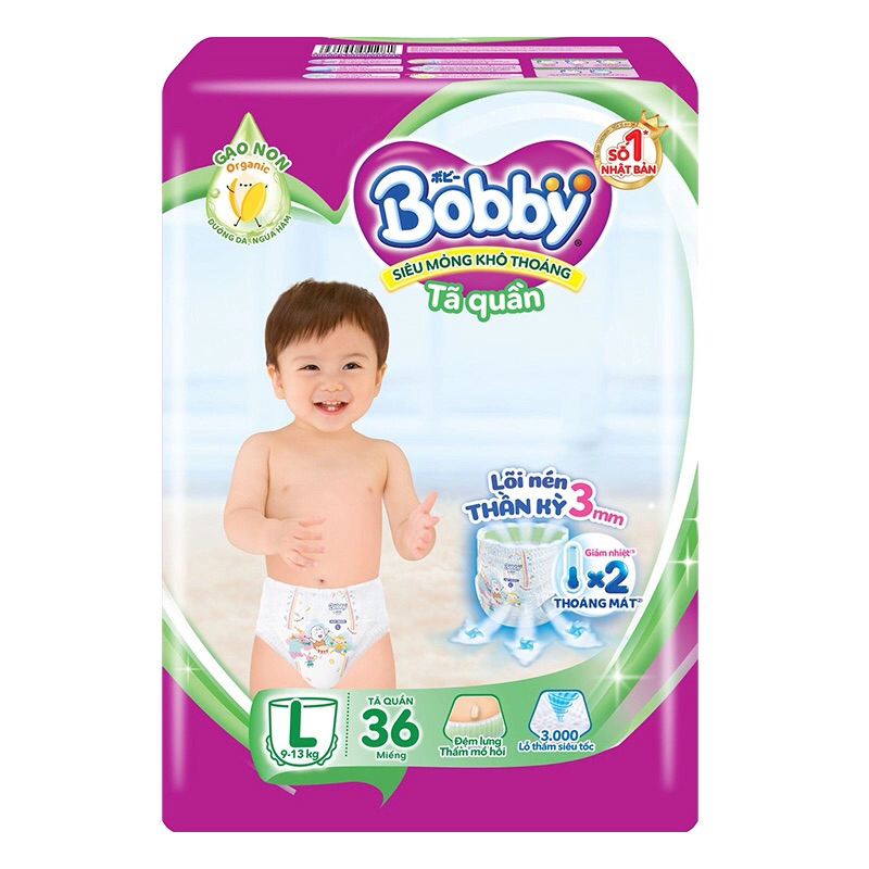 Tã quần Bobby S46/M42/L36/XL32