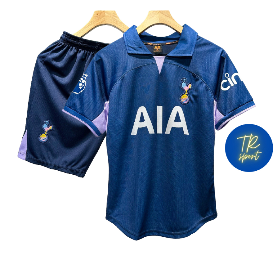 Bộ Quần Áo Bóng Đá CLB Tottenham Hotspur Tím Than - Đồ Đá Banh Mẫu Mới 2023 2024 - Vải Mè Cao Cấp - Mịn Mát