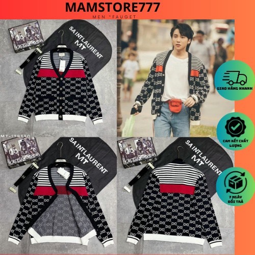 Áo Khoác Cardigan GC Sơn Tùng Chất Len Dệt Kim Hoạ Tiết Hàng Quảng Châu Cao Cấp Loại 1 Có Sẵn | BigBuy360 - bigbuy360.vn