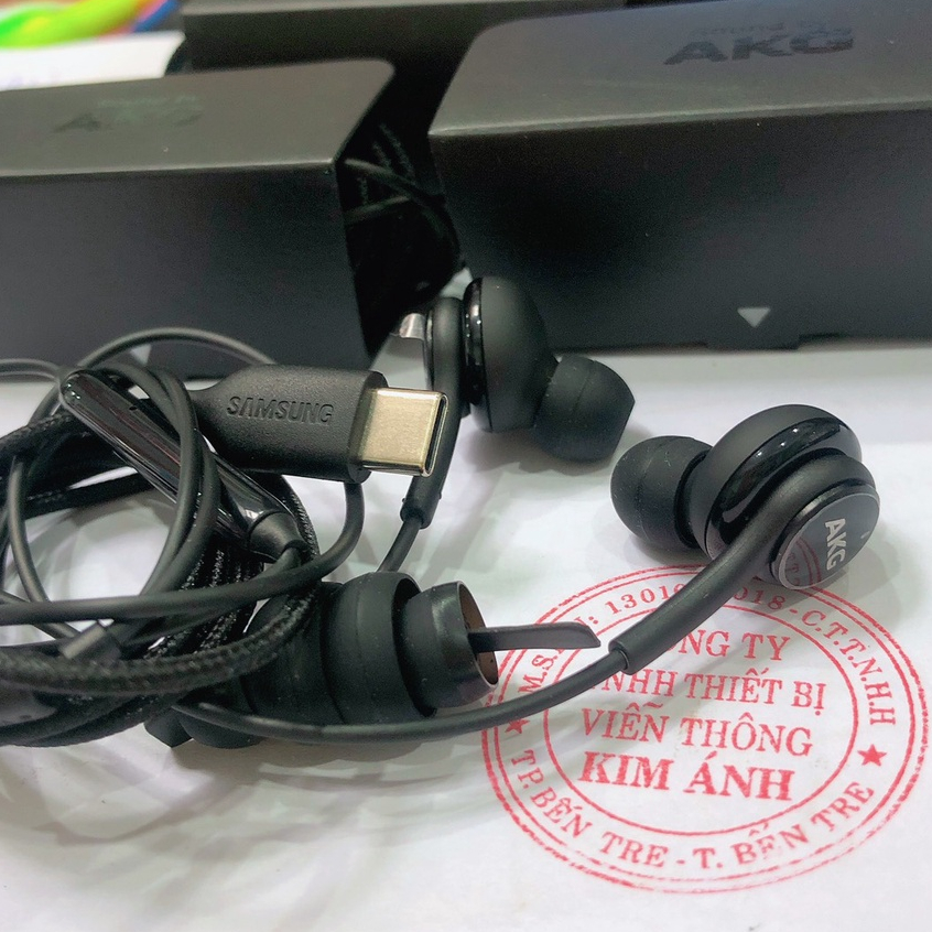 Tai nghe AKG hàng linh kiện dùng cho Galaxy Note 10 - Note 10plus, chân cắm Type C, dây dù chống rối