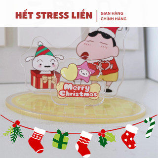 【𝐍𝐄𝐖】Standee Giáng Sinh Shin Cậu Bé Bút Chì Hết Stress Liền Trang Trí Giá Đỡ Điện Thoại Hài Hước Vui Nhộn Shinosuke